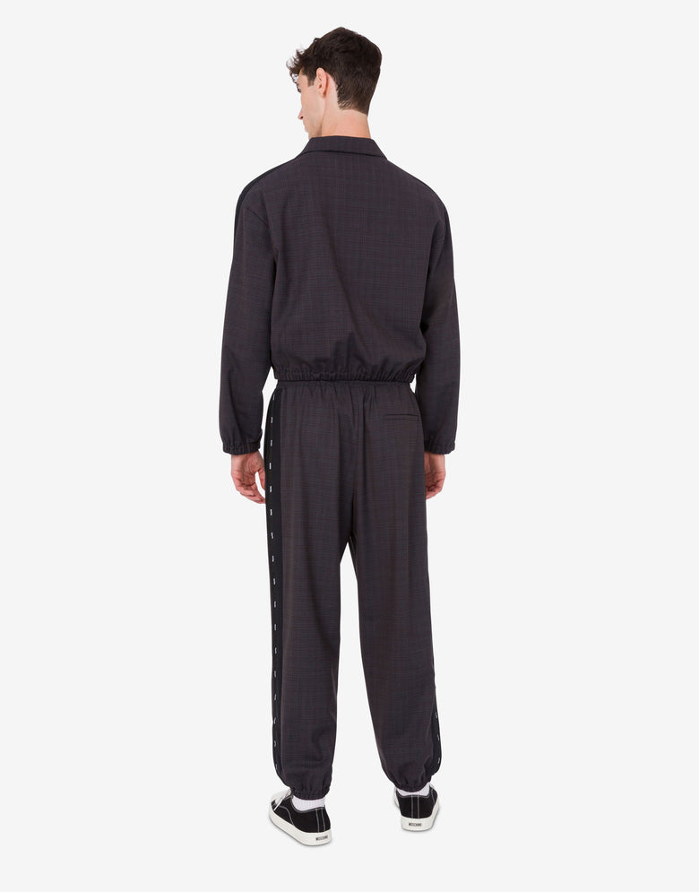 弹力混纺羊毛呢外套 深灰色 Moschino 1