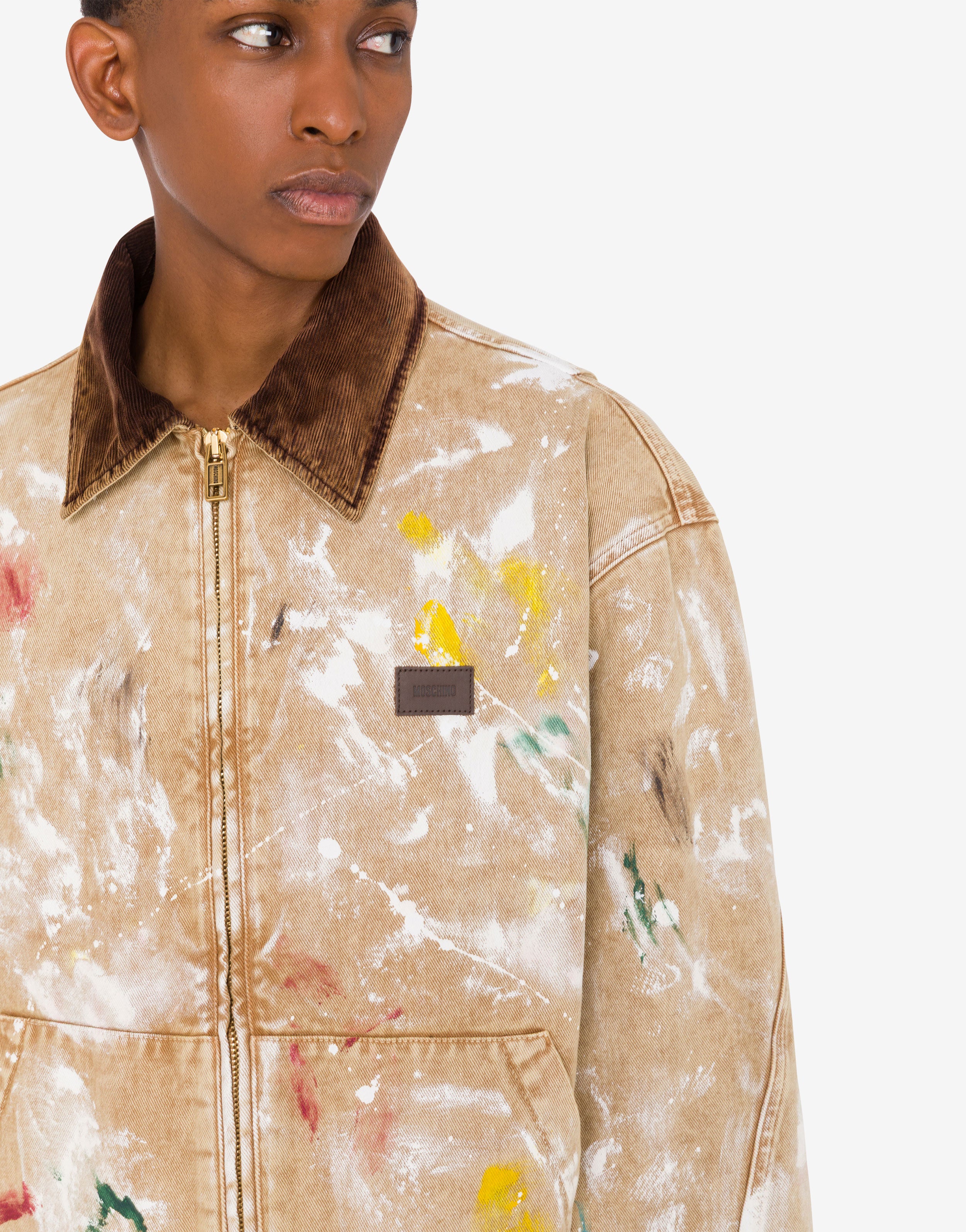 Printed cotton bull jacket | Moschino