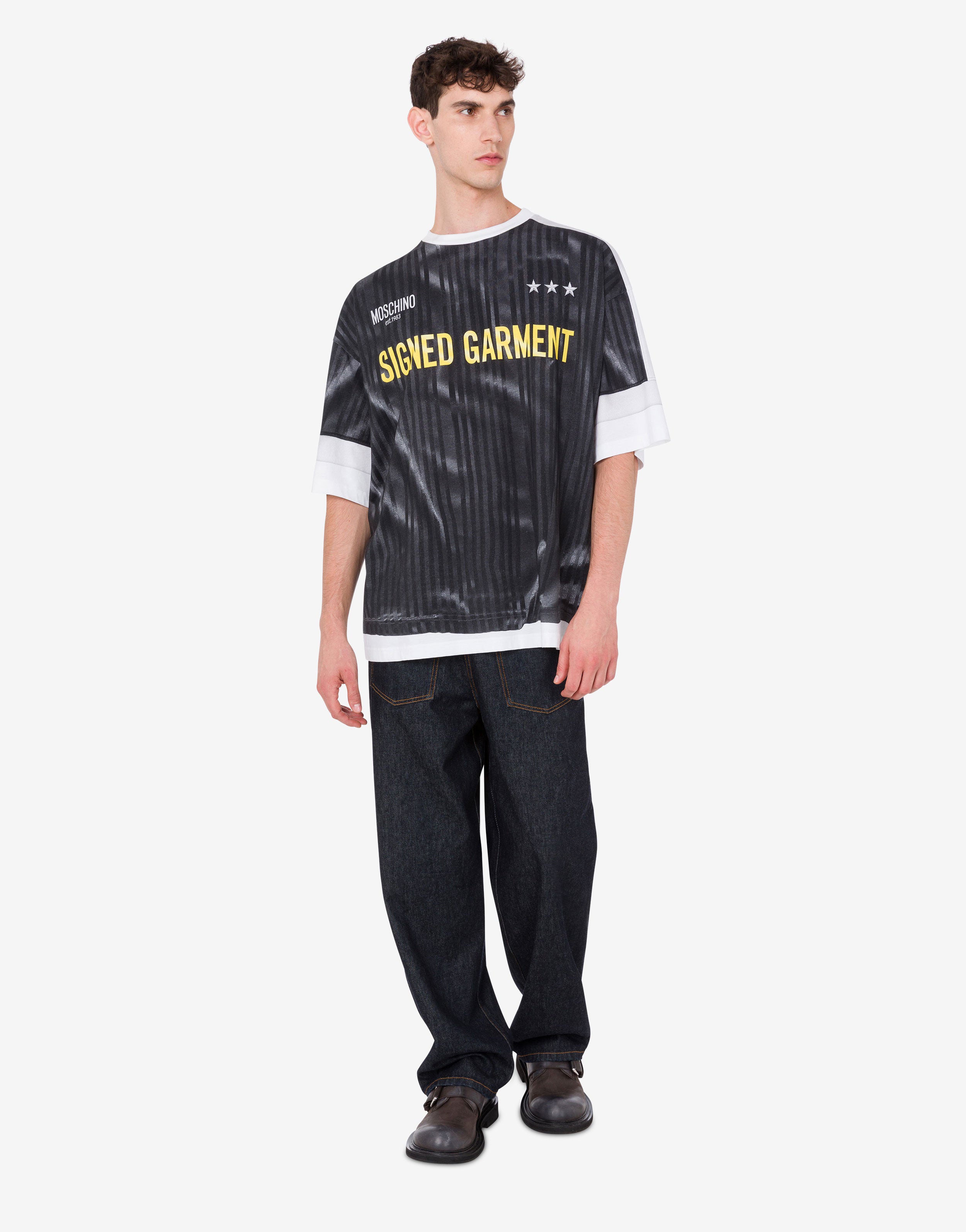Printed organic cotton jersey T-shirt | Moschino
