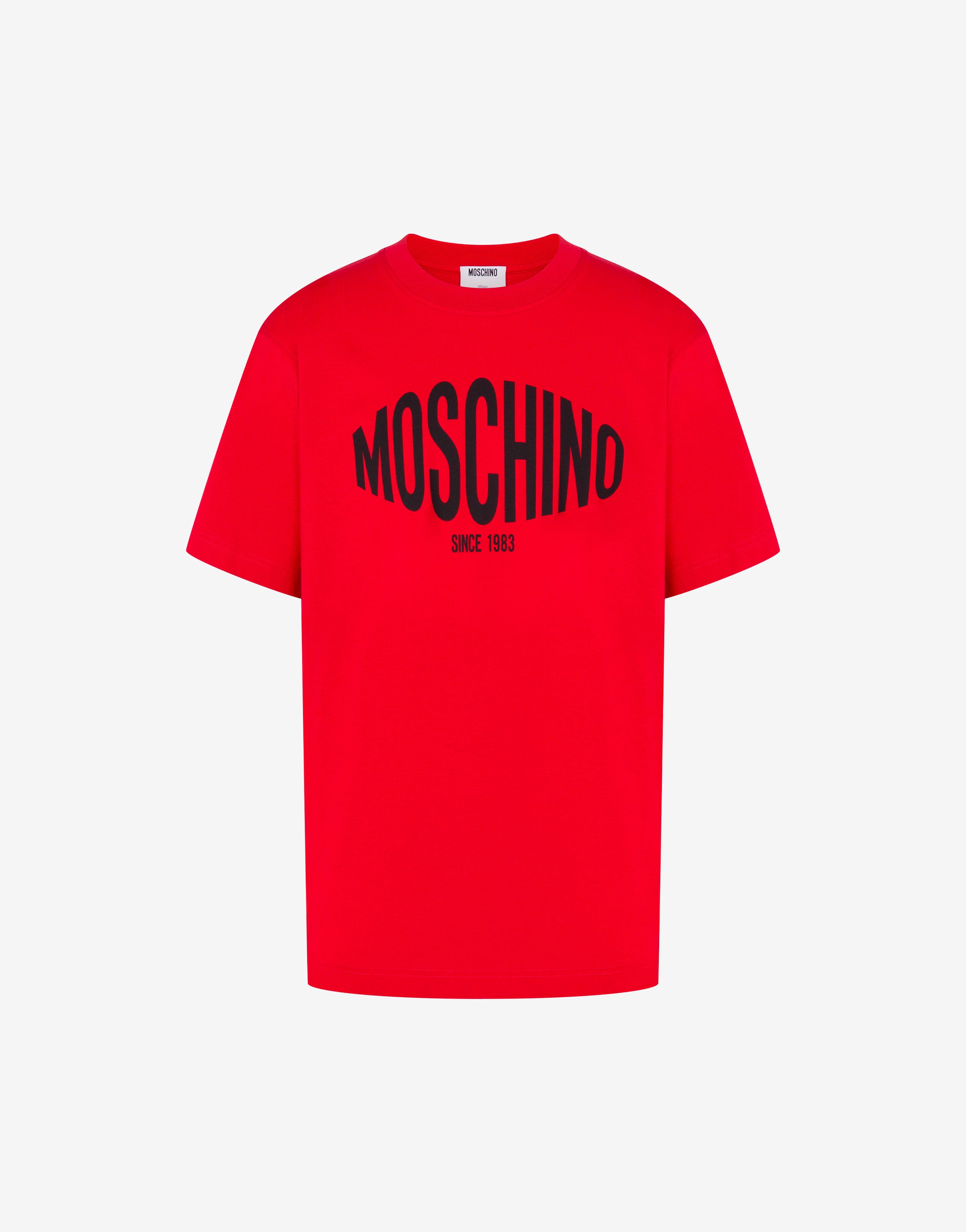 【新品】MOSCHINO ワッペン風半袖トップス Printed organic cotton jersey T-shirt | Moschino
