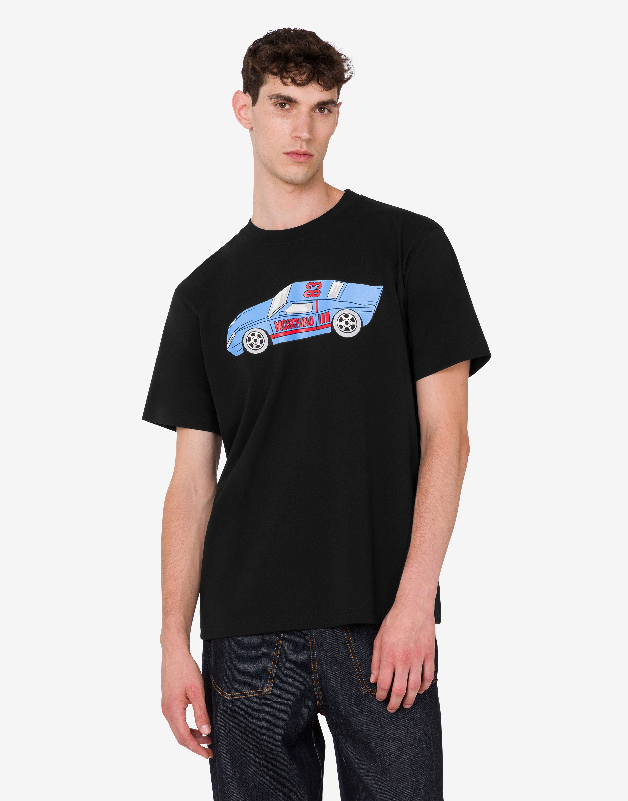 Printed organic cotton jersey T-shirt | Moschino
