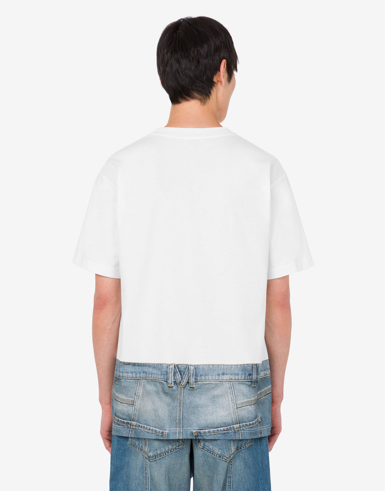 有机棉针织印花T恤 白色 Moschino 3