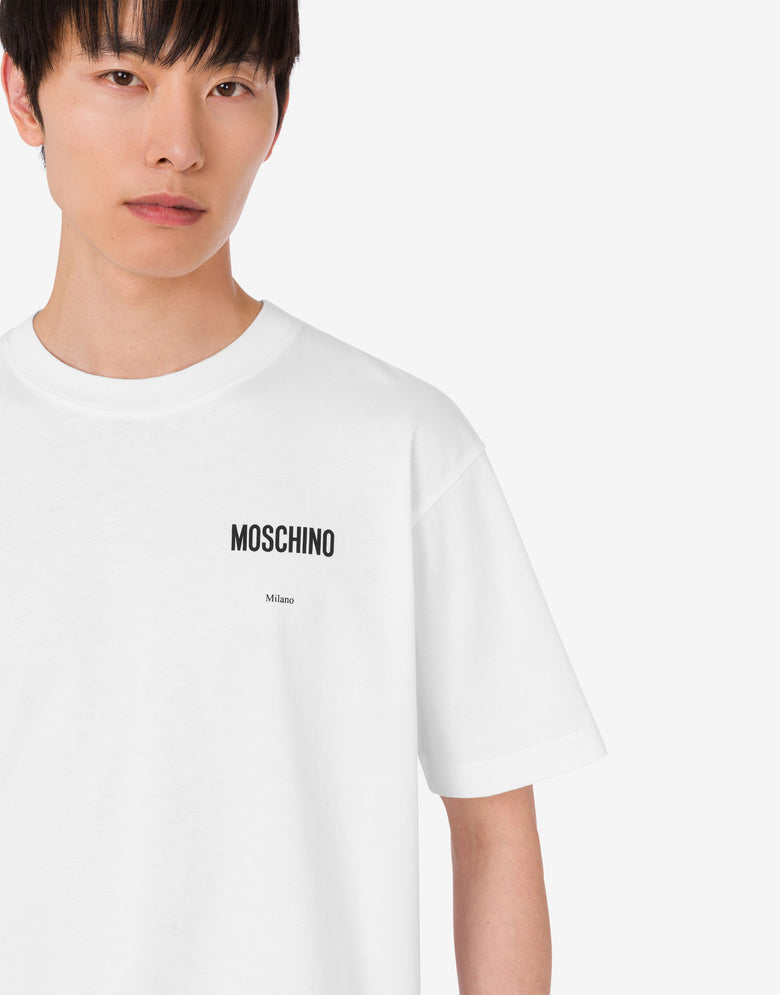有机棉针织印花T恤 白色 Moschino 4