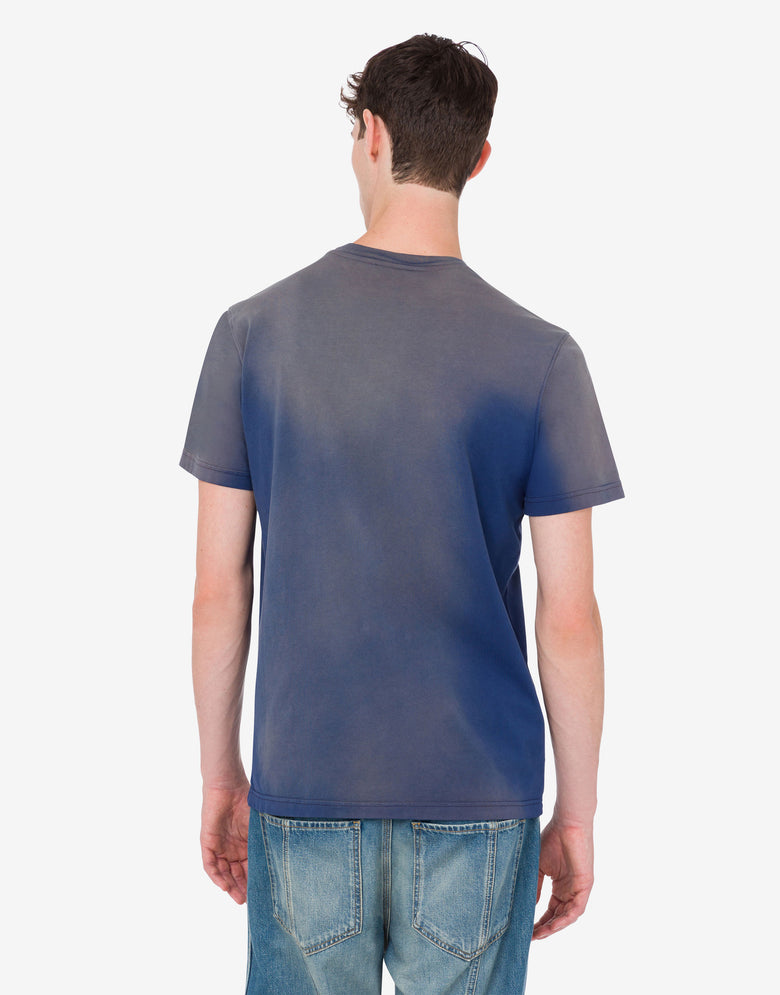 有机棉针织T恤，印花设计 蓝色 Moschino 3