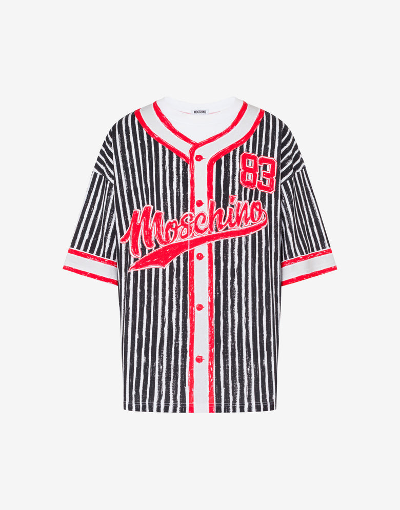 Printed organic cotton jersey T-shirt Black Moschino 4