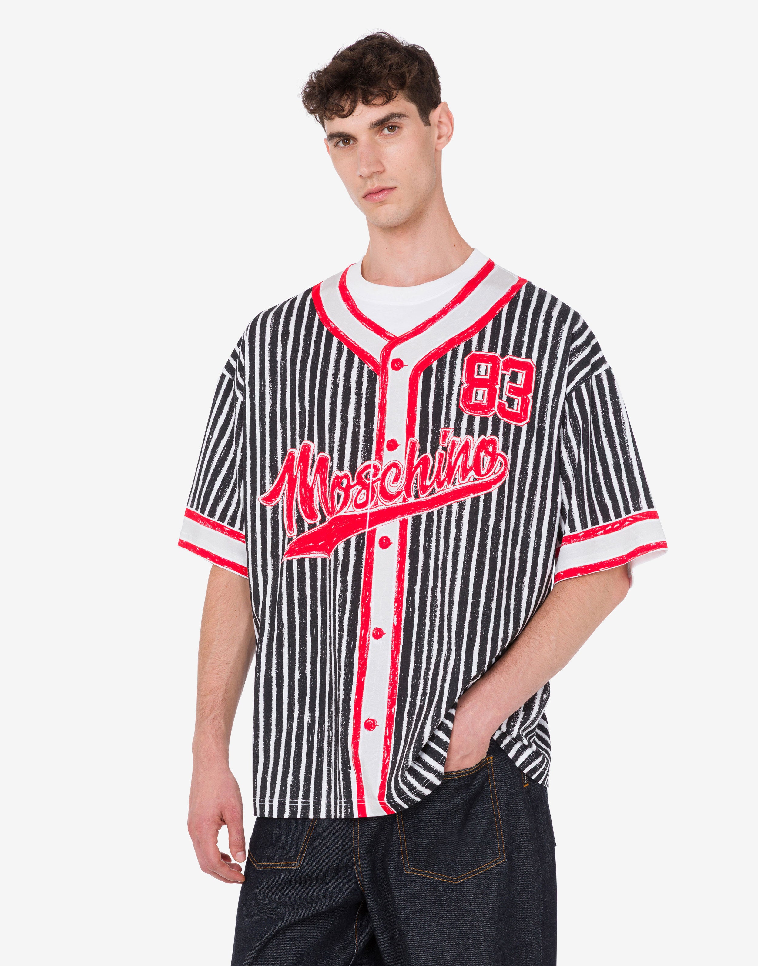 Printed organic cotton jersey T-shirt | Moschino