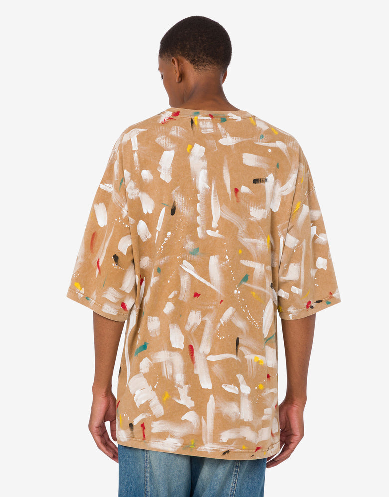 有机棉针织印花T恤 米色 Moschino 3