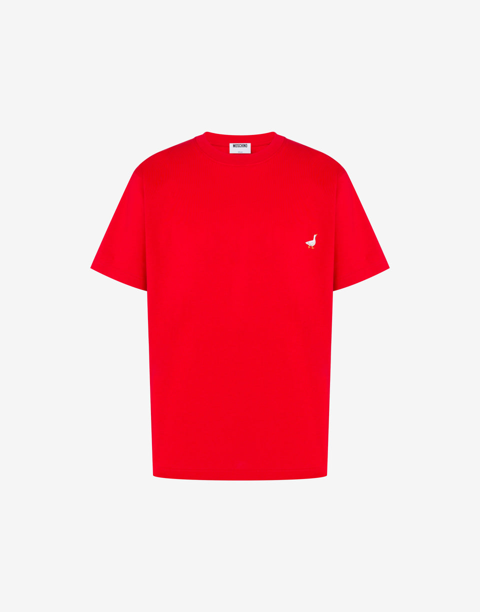 有机棉针织T恤 Goose 红色 Moschino 0