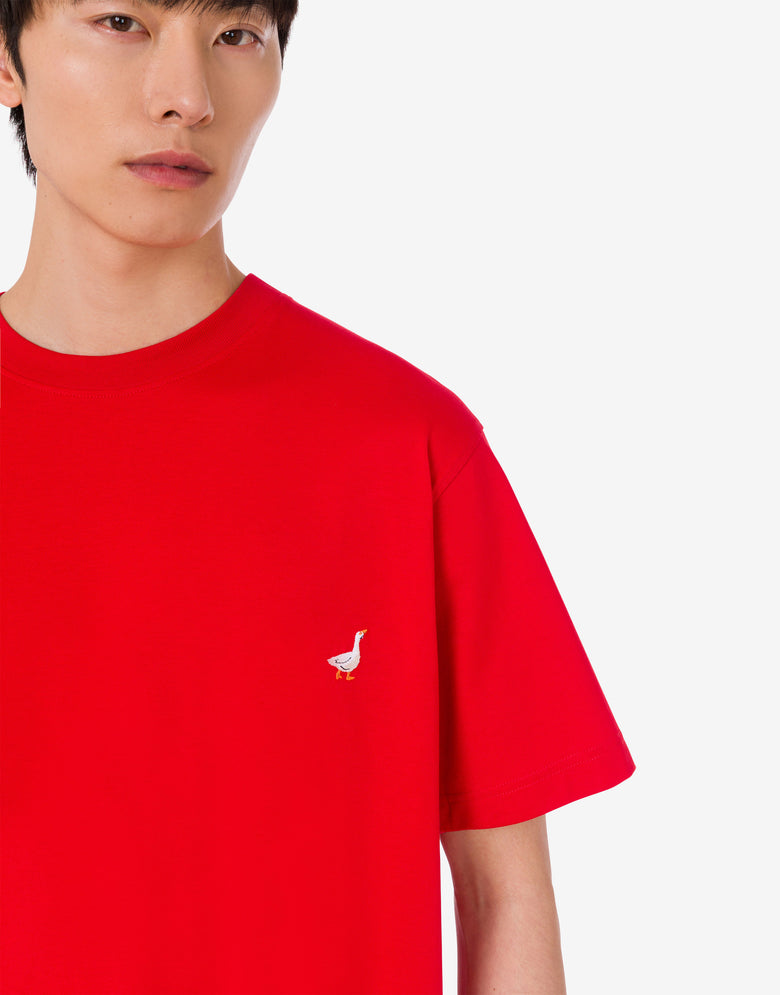 有机棉针织T恤 Goose 红色 Moschino 4