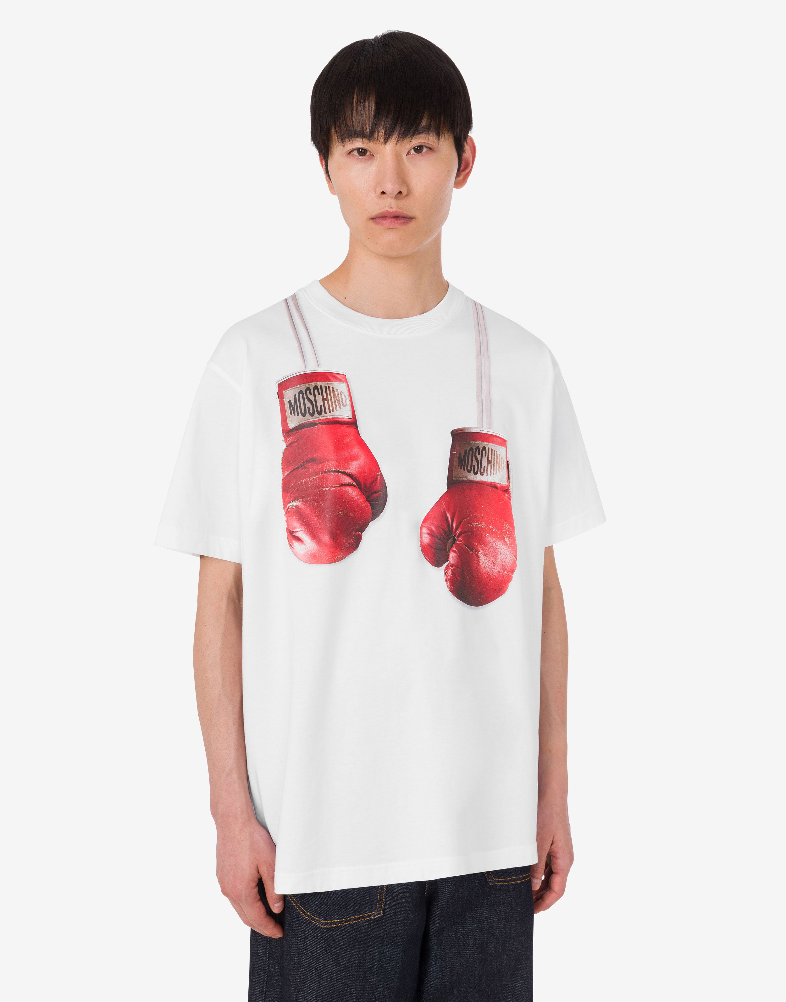 Printed organic cotton jersey T-shirt | Moschino