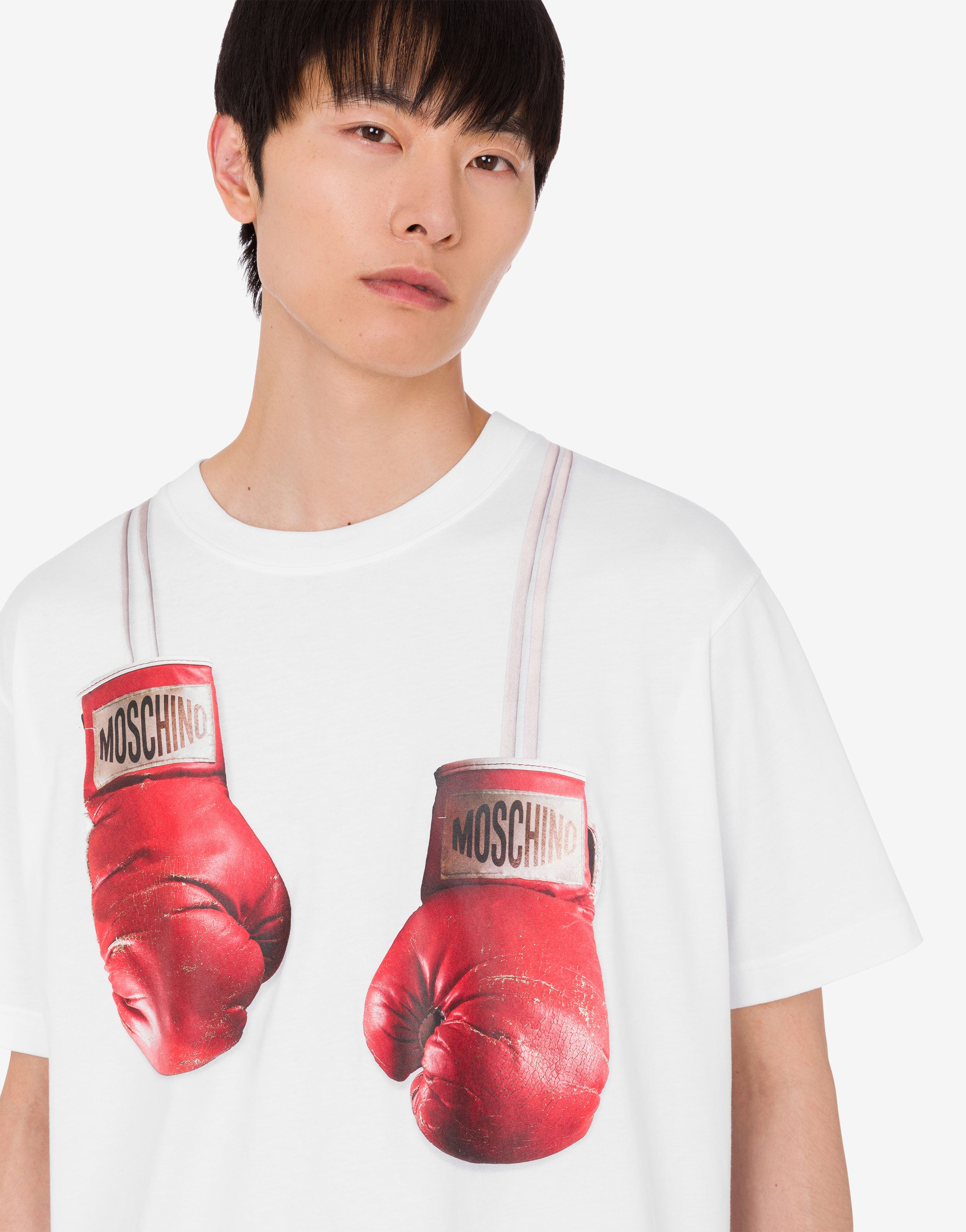 Printed organic cotton jersey T-shirt | Moschino