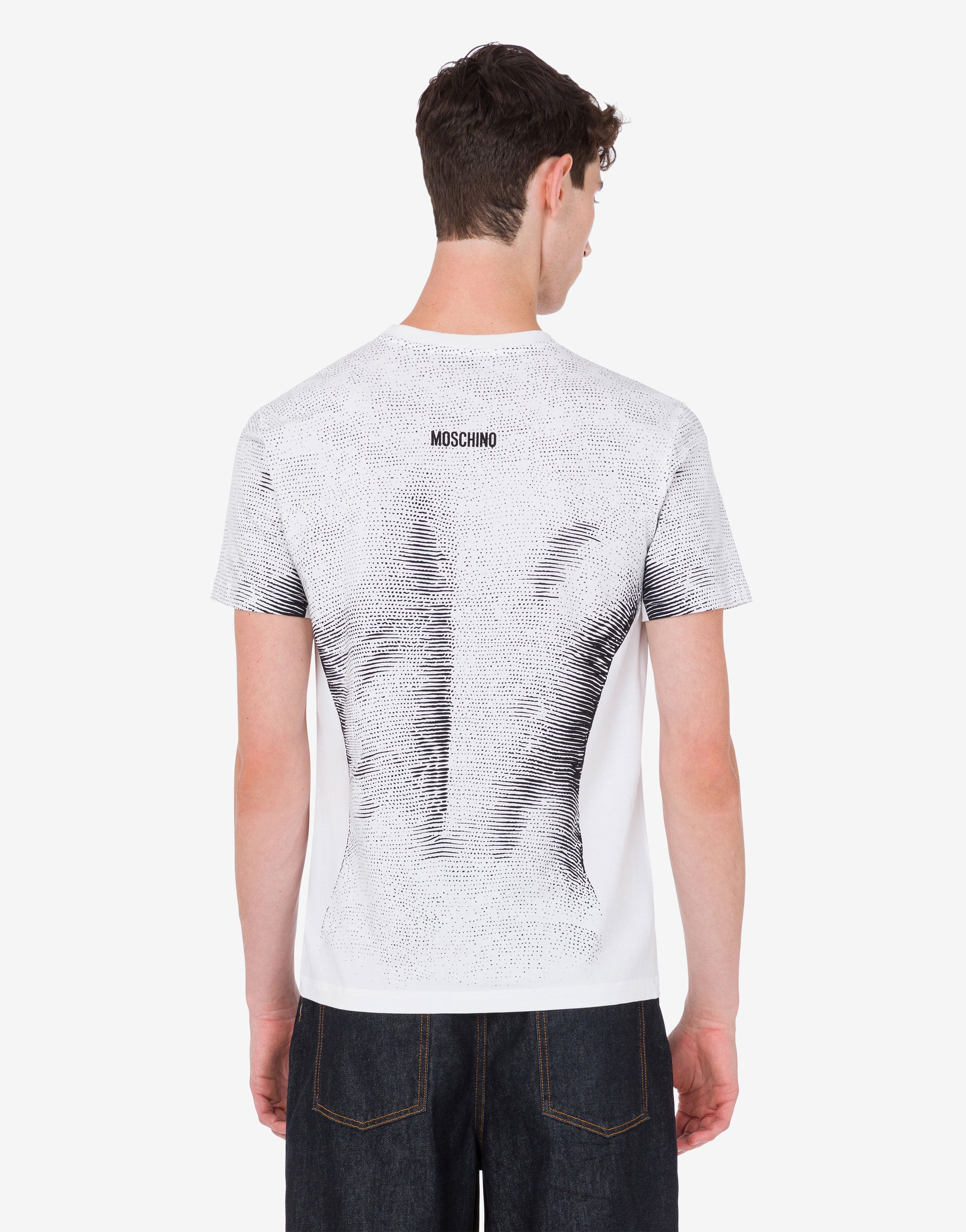 MOSCHINO JEANS 長袖シャツ ホワイト Printed organic cotton jersey T-shirt | Moschino
