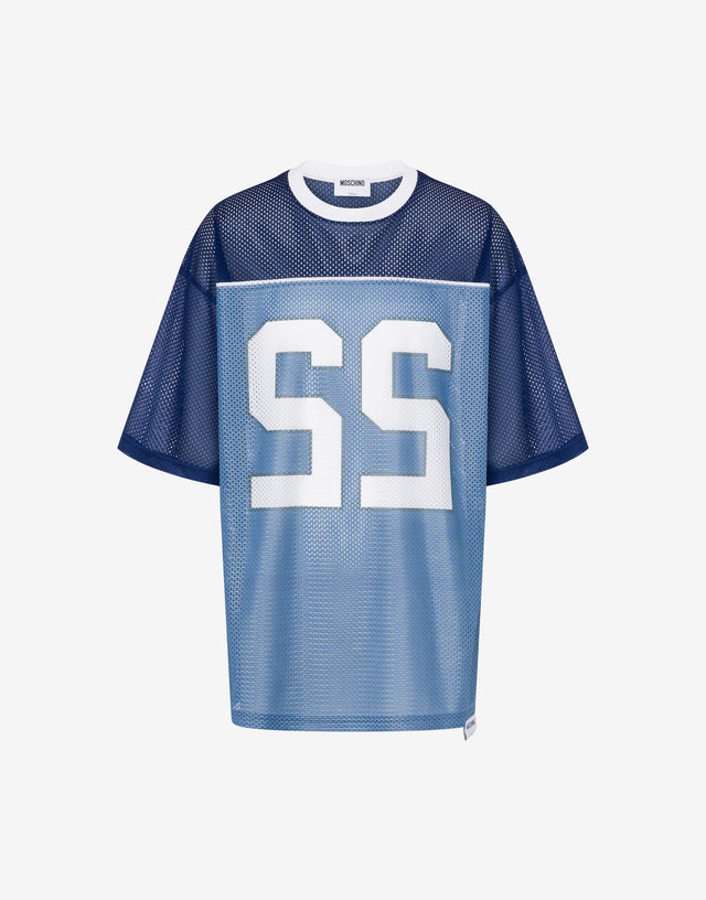 Camiseta de malla técnica Azul Moschino 0