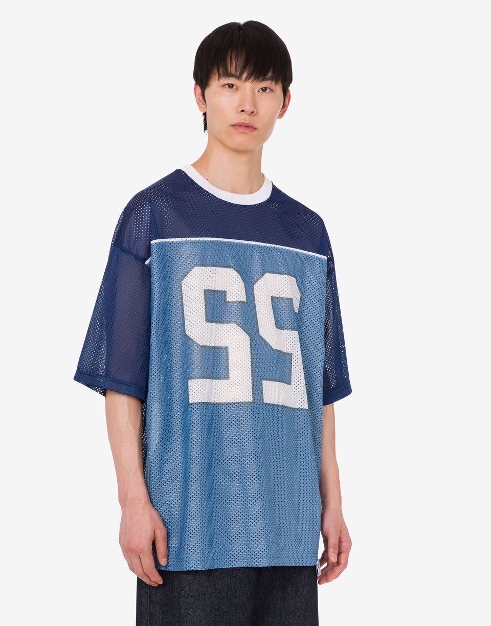 技术网眼T恤 蓝色 Moschino 0