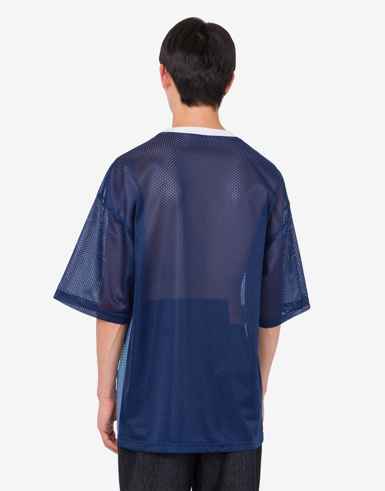 Technical mesh T-shirt Blue Moschino 3