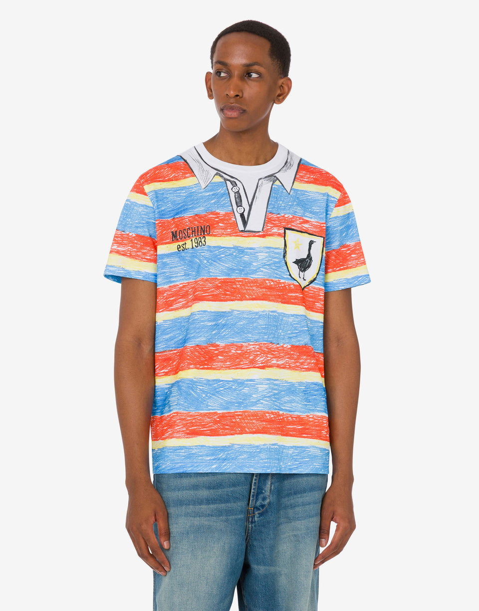 有机棉针织T恤印花款 彩色 Moschino 0