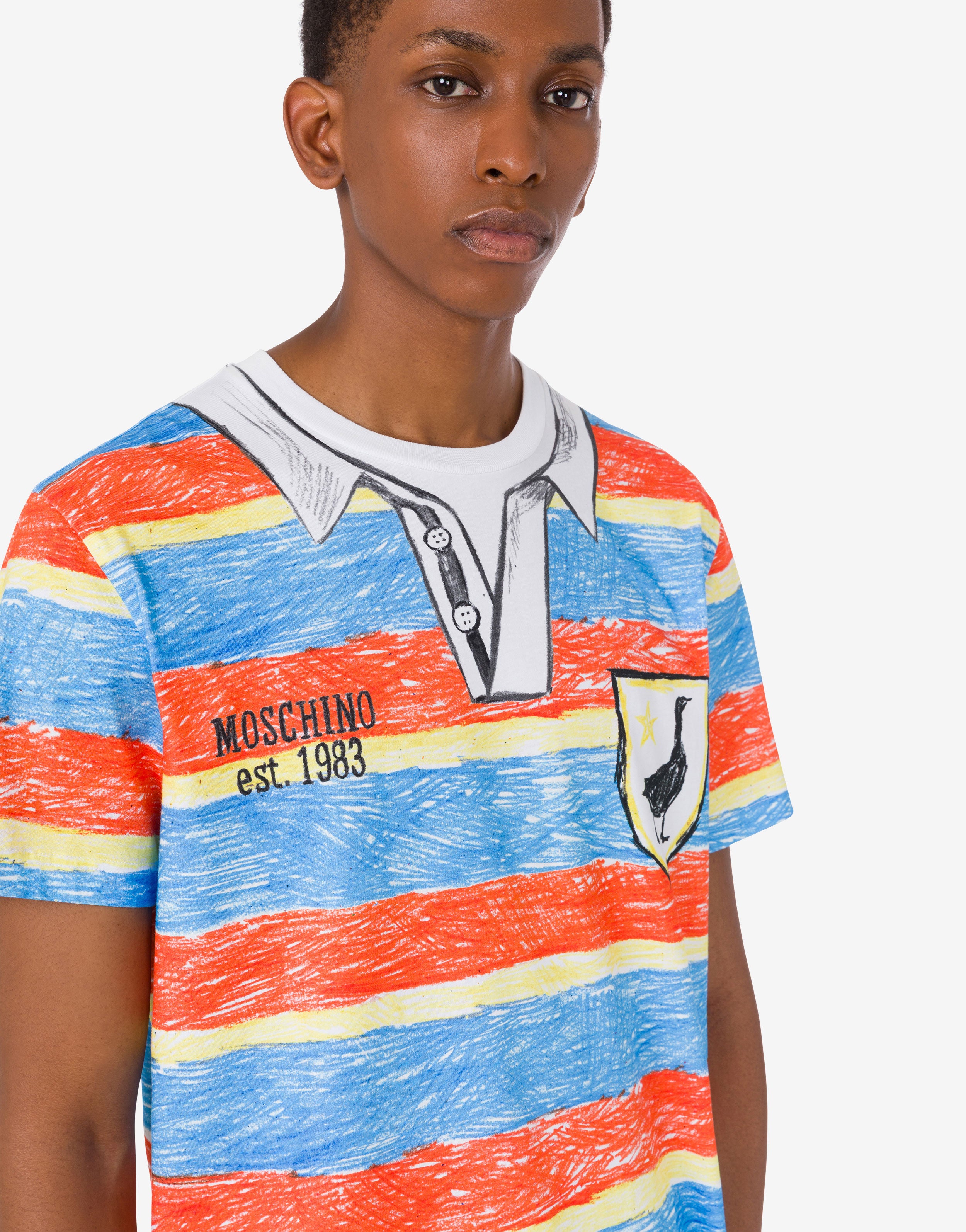Printed organic cotton jersey T-shirt | Moschino