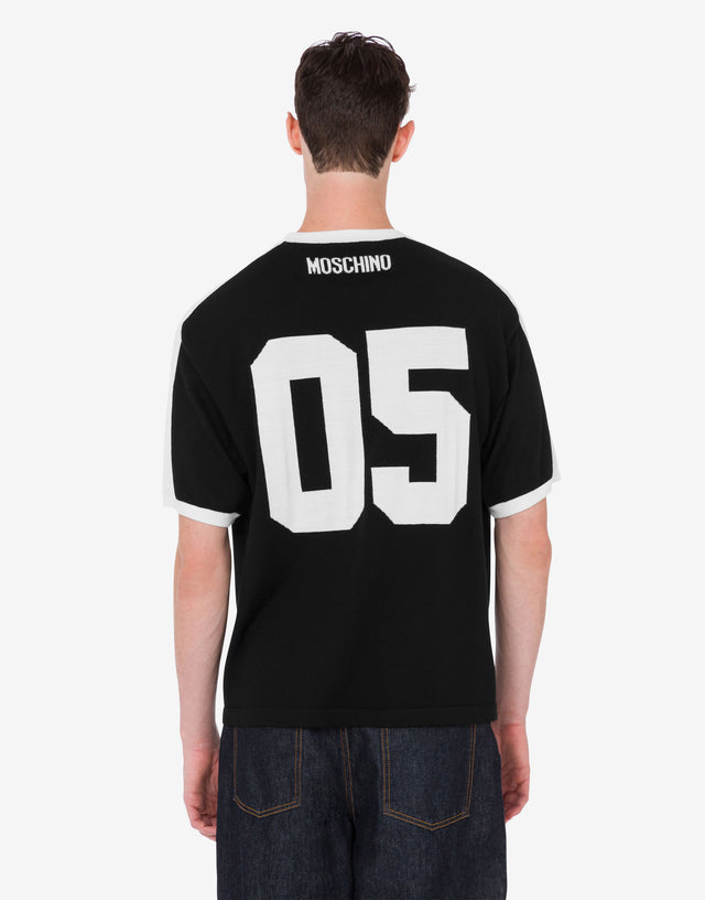 超细美利奴羊毛针织衫 Smiley® 黑色 Moschino 1