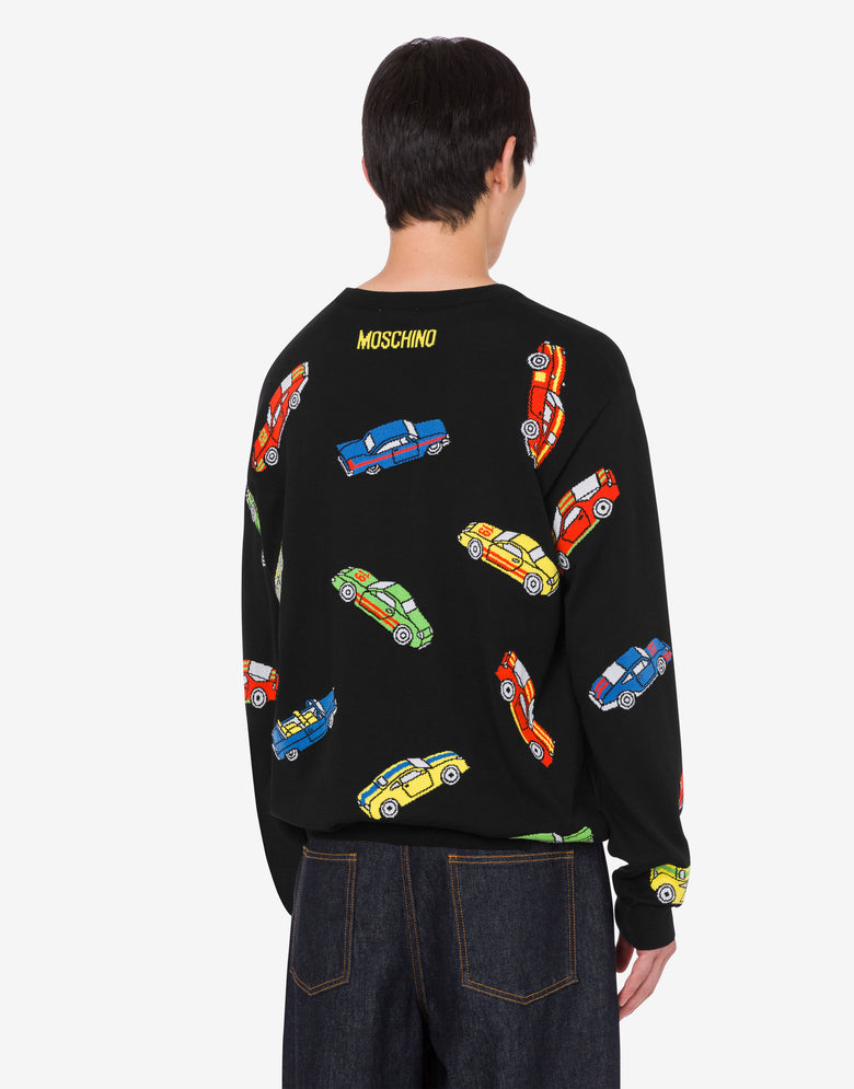 纯棉嵌花针织衫 黑色 Moschino 3