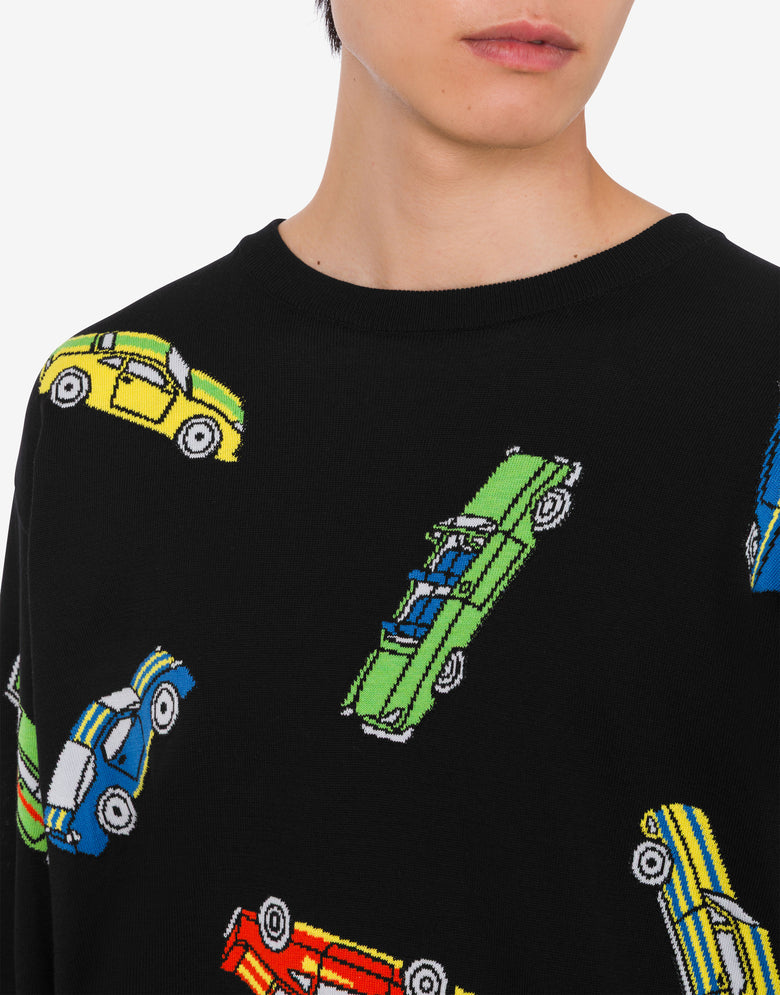 纯棉嵌花针织衫 黑色 Moschino 4