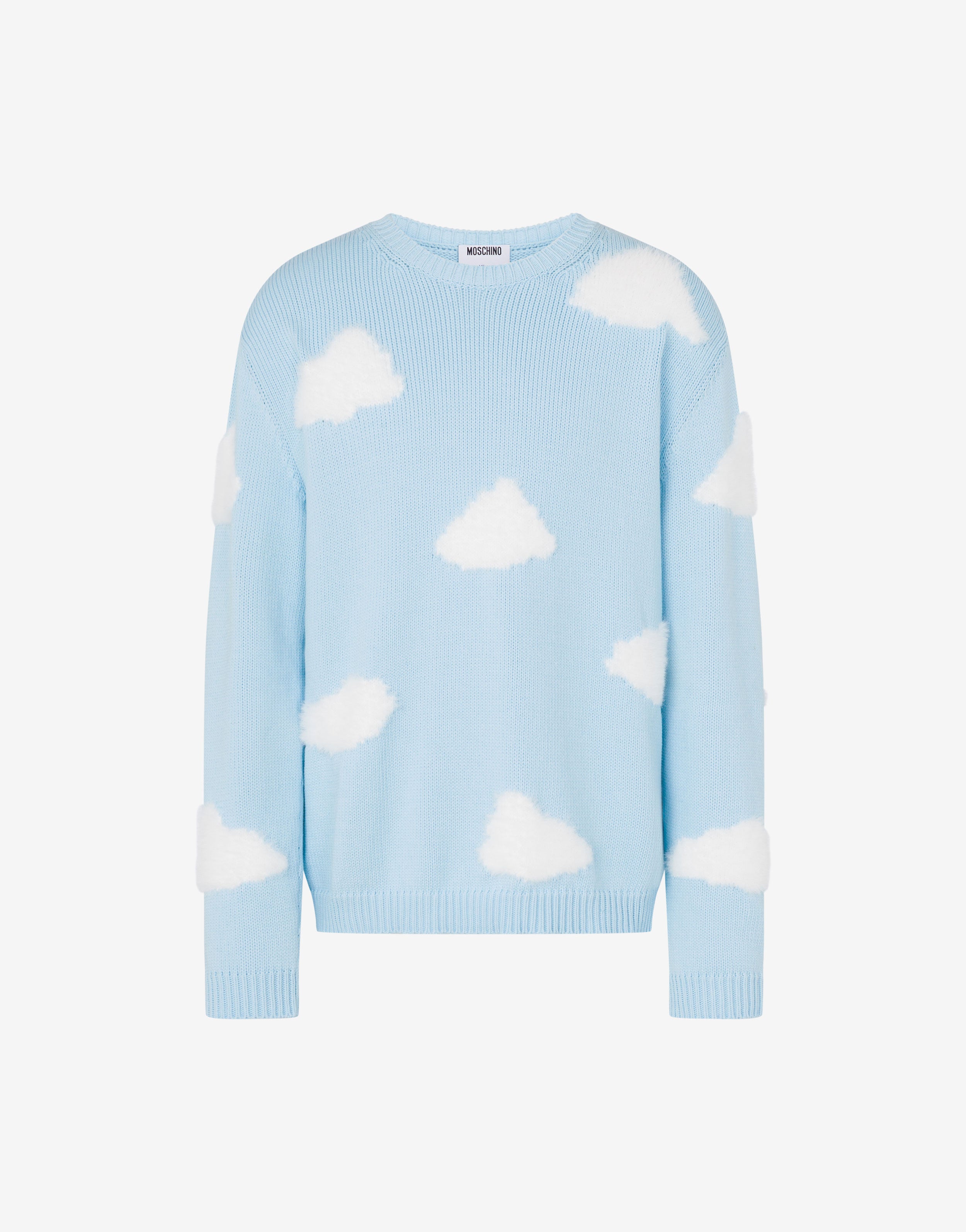 Organic cotton blend pullover Archive Cloud | Moschino