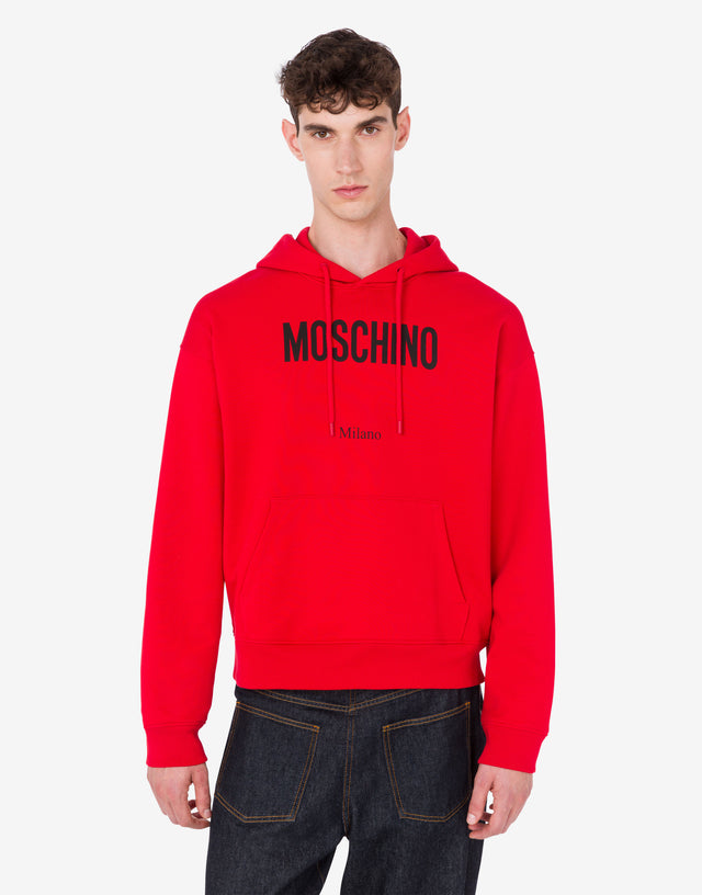 有机棉印花卫衣 红色 Moschino 0