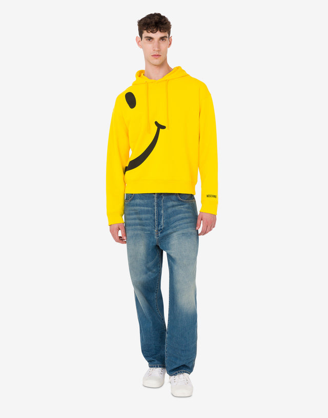 Sudadera de algodón orgánico Smiley® Amarillo Moschino 1