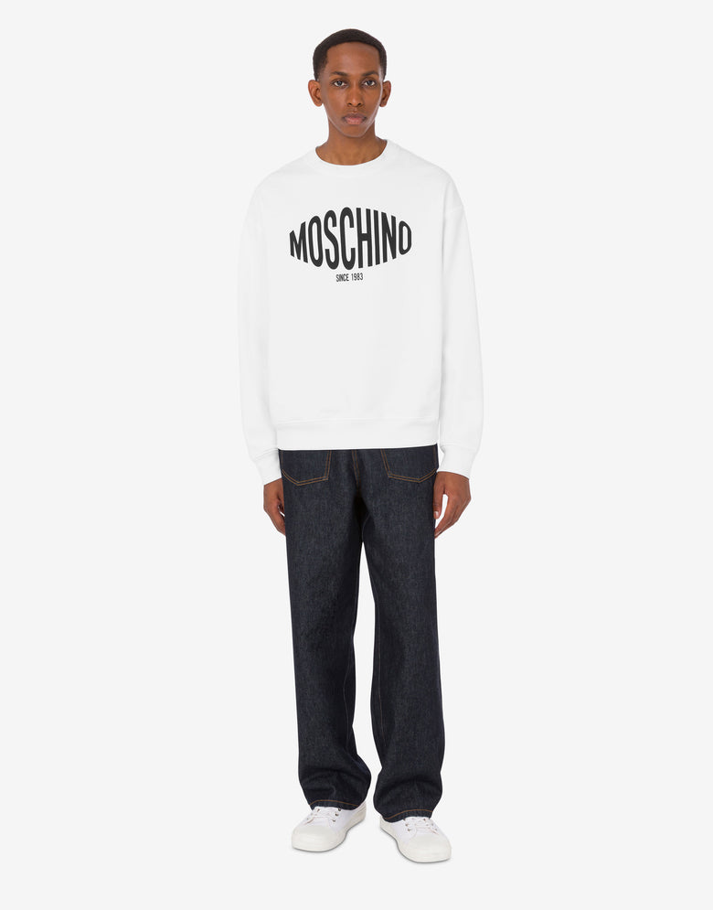 有机棉印花卫衣 白色 Moschino 1