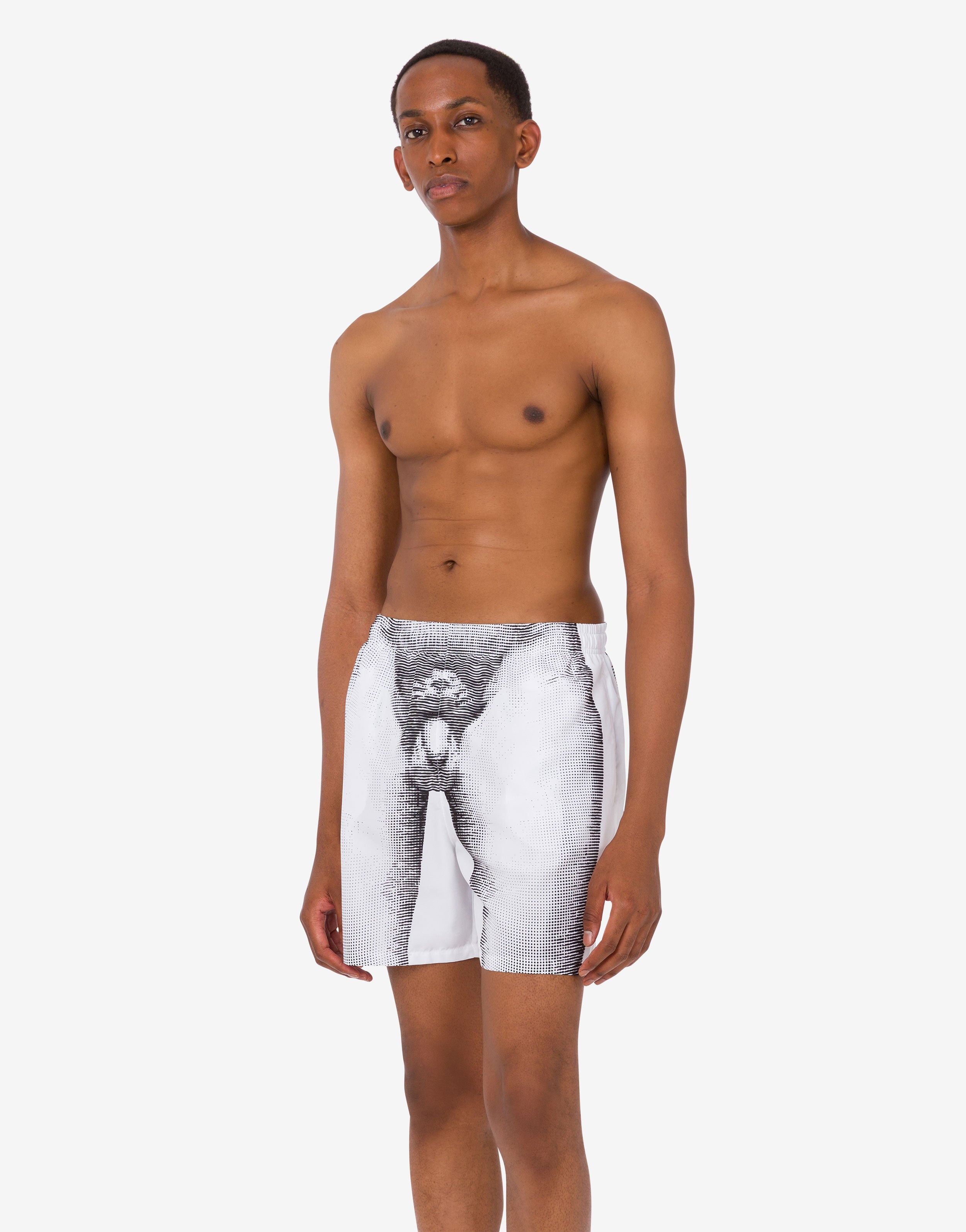 Printed nylon swim boxers