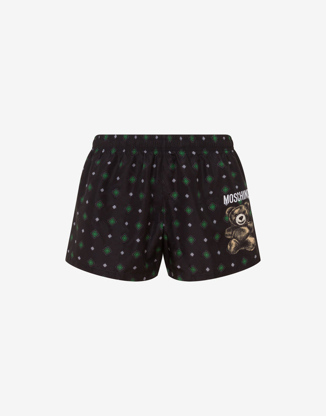 Moschino尼龙海滩短裤 Teddy Bear 黑色 Moschino 0