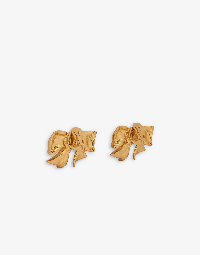 Pendientes de Clip con Lazo Gold Moschino 2