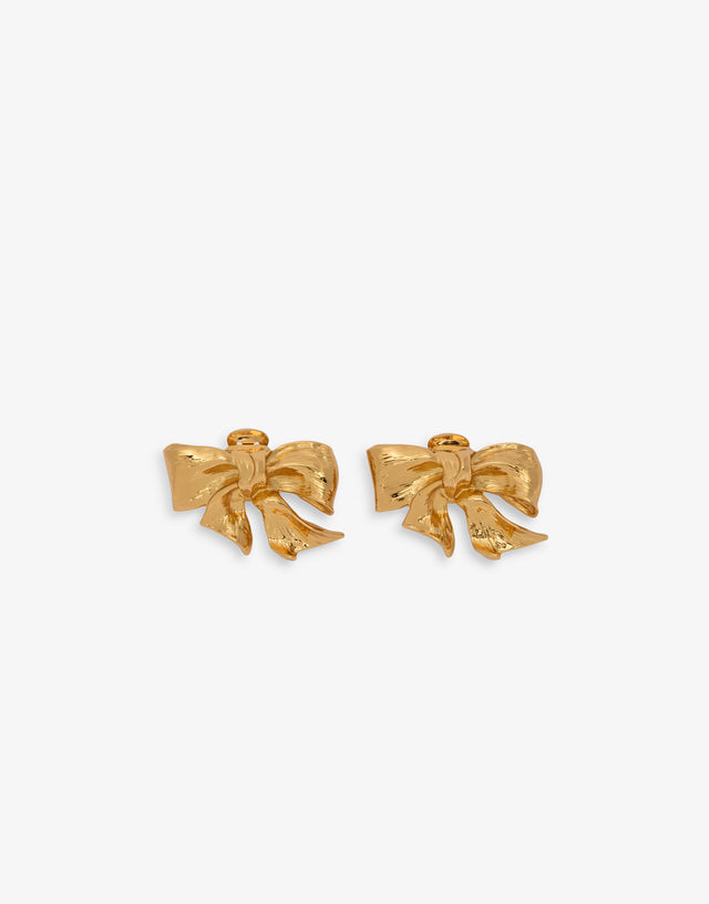 Bow Clip Earrings Gold Moschino 0