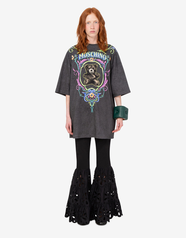Vestido de algodón grueso «Teddy Bear» de Moschino Negro Moschino 1