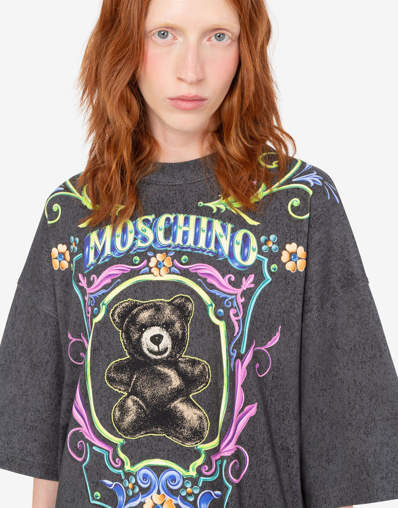 Vestido de algodón grueso «Teddy Bear» de Moschino Negro Moschino 4
