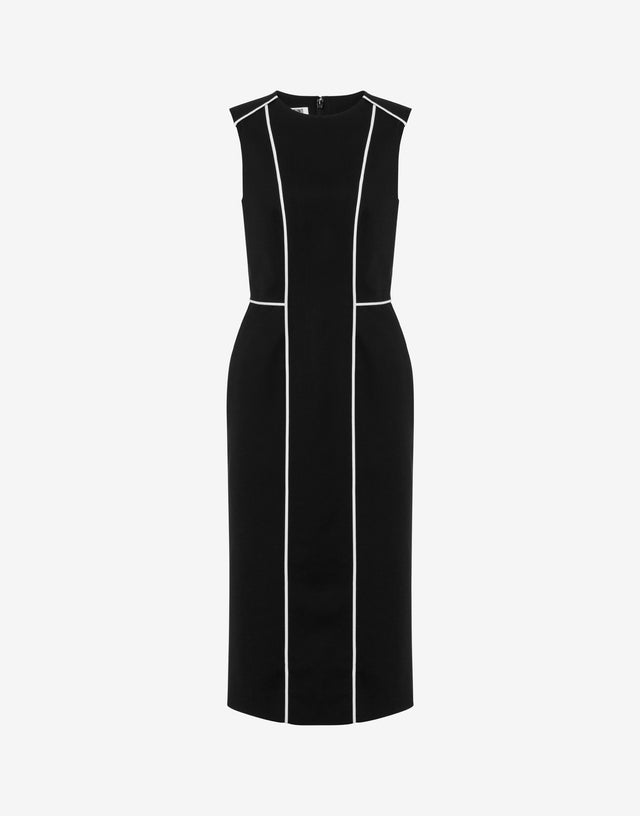 Stretch wool dress Black Moschino 0