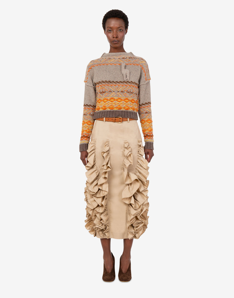 Inlaid wool-and-silk blend sweater  Moschino 1
