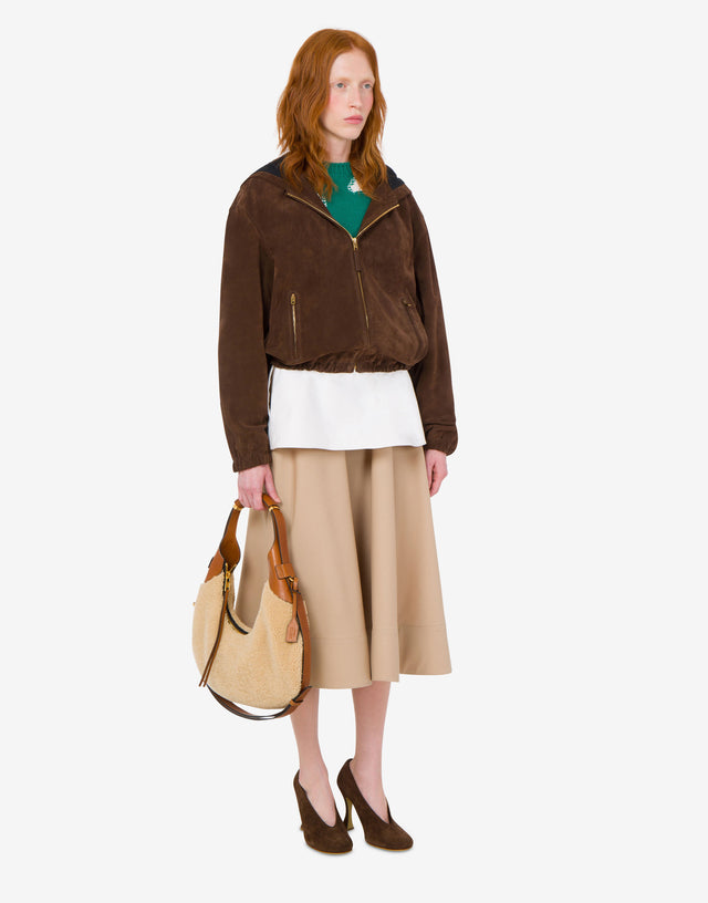 Jersey de lana merina extrafina con motivos intrincados Verde botella Moschino 1