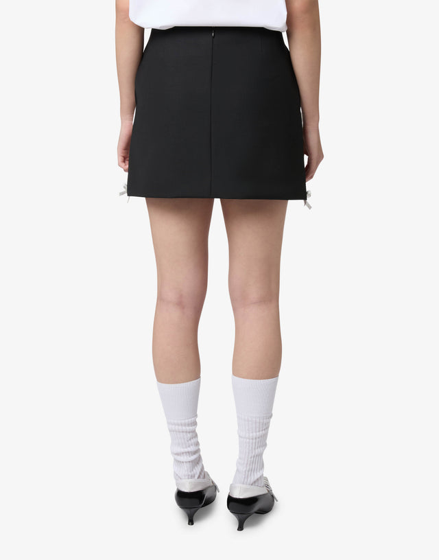 带蝴蝶结的羊毛裙 黑色 Moschino 1