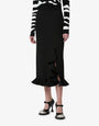 Crepe skirt with ruffles
