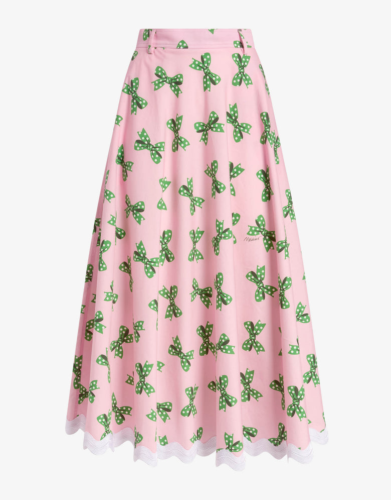 印花棉府绸裙 粉红色 Moschino 4