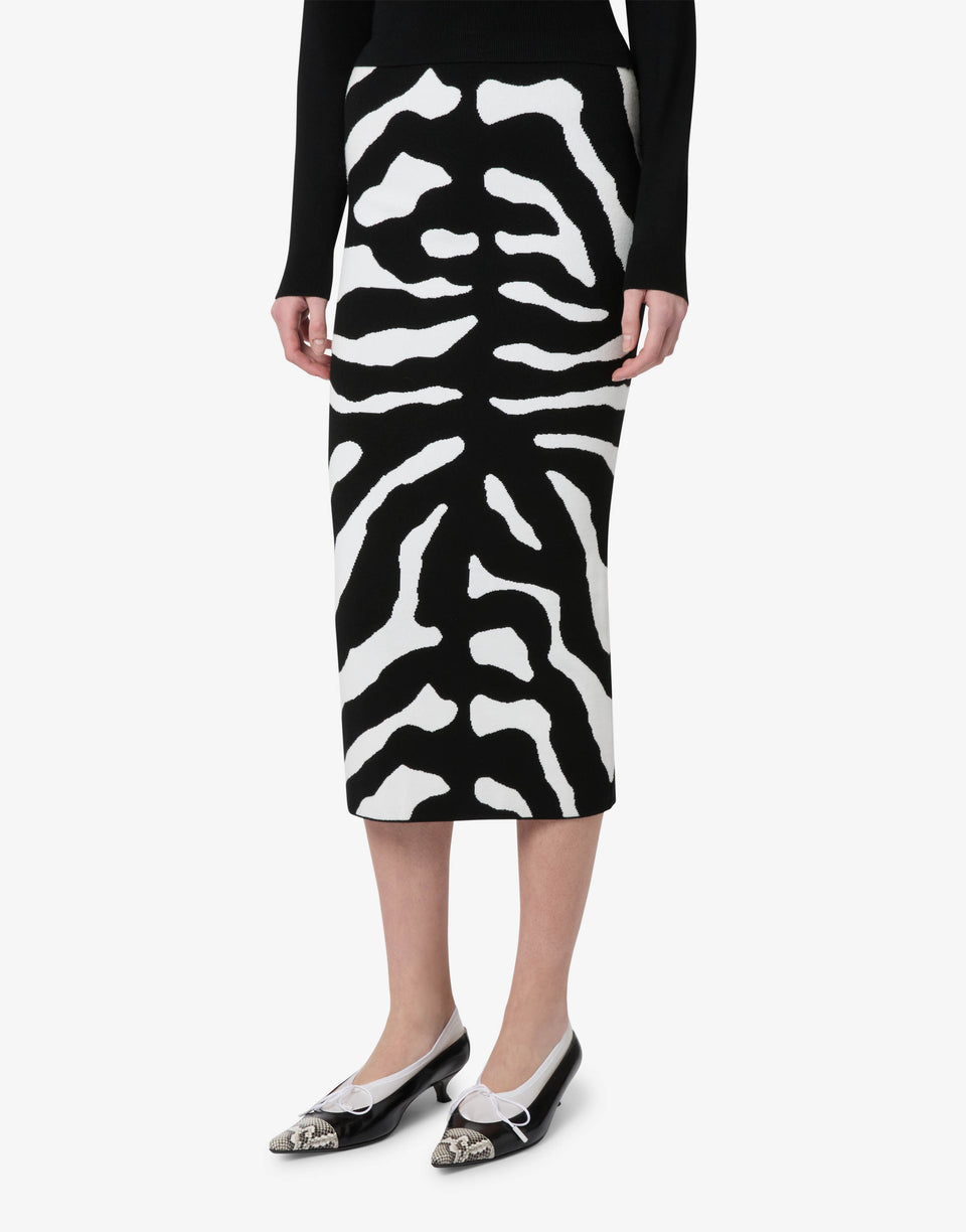 Falda elástica estampada  Negro Moschino 0