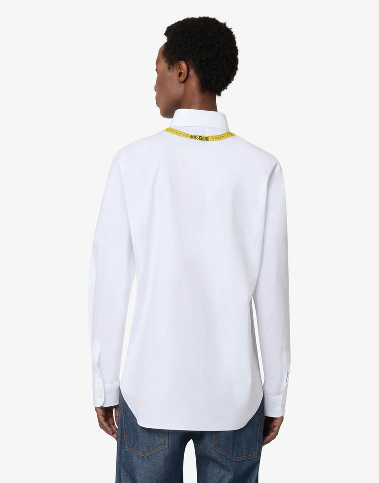 Printed cotton poplin shirt White Moschino 1