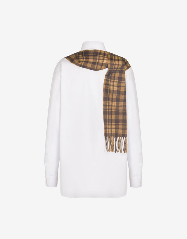 Printed cotton poplin shirt White Moschino 1