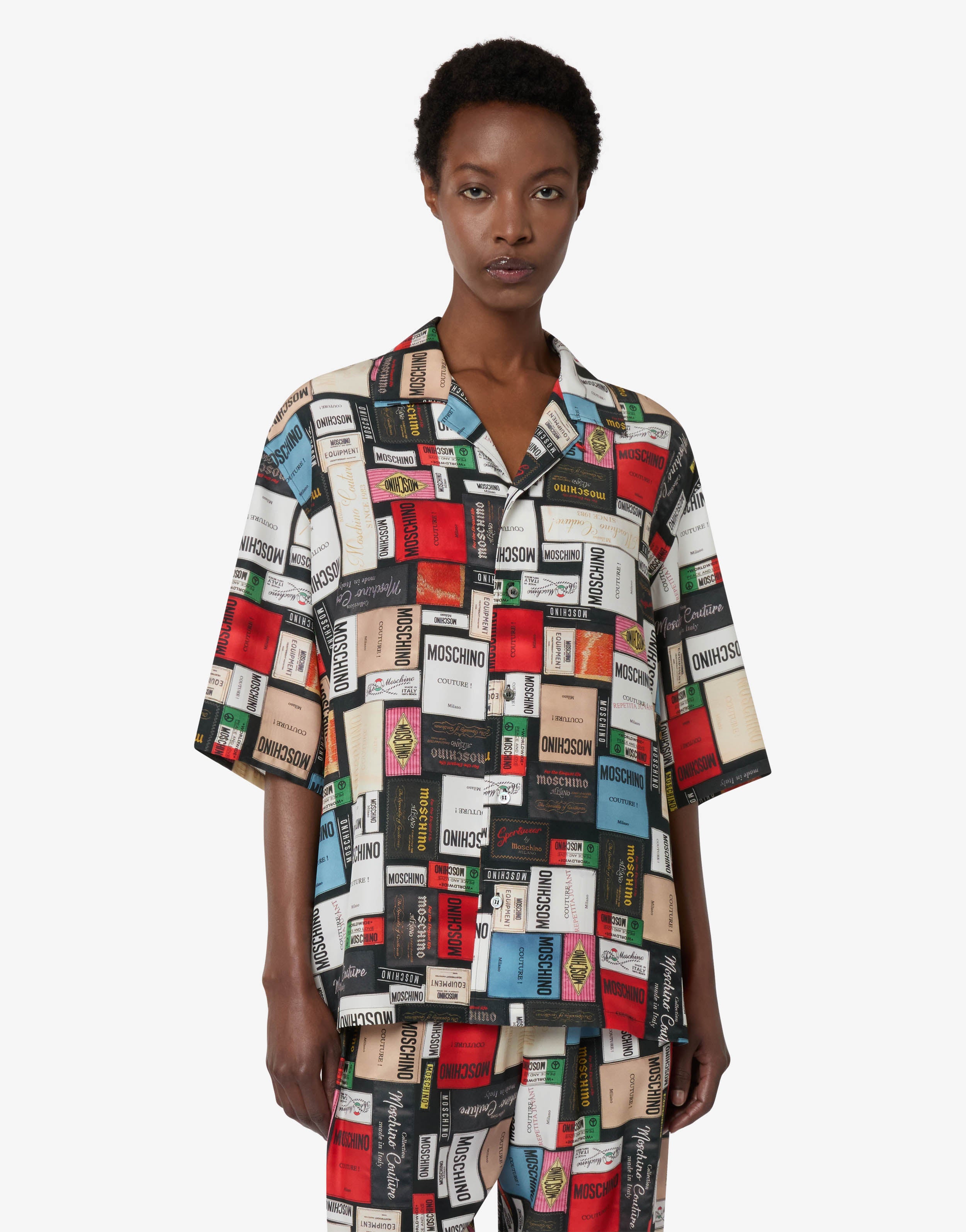 Printed silk shirt