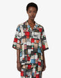 Camisa de seda estampada