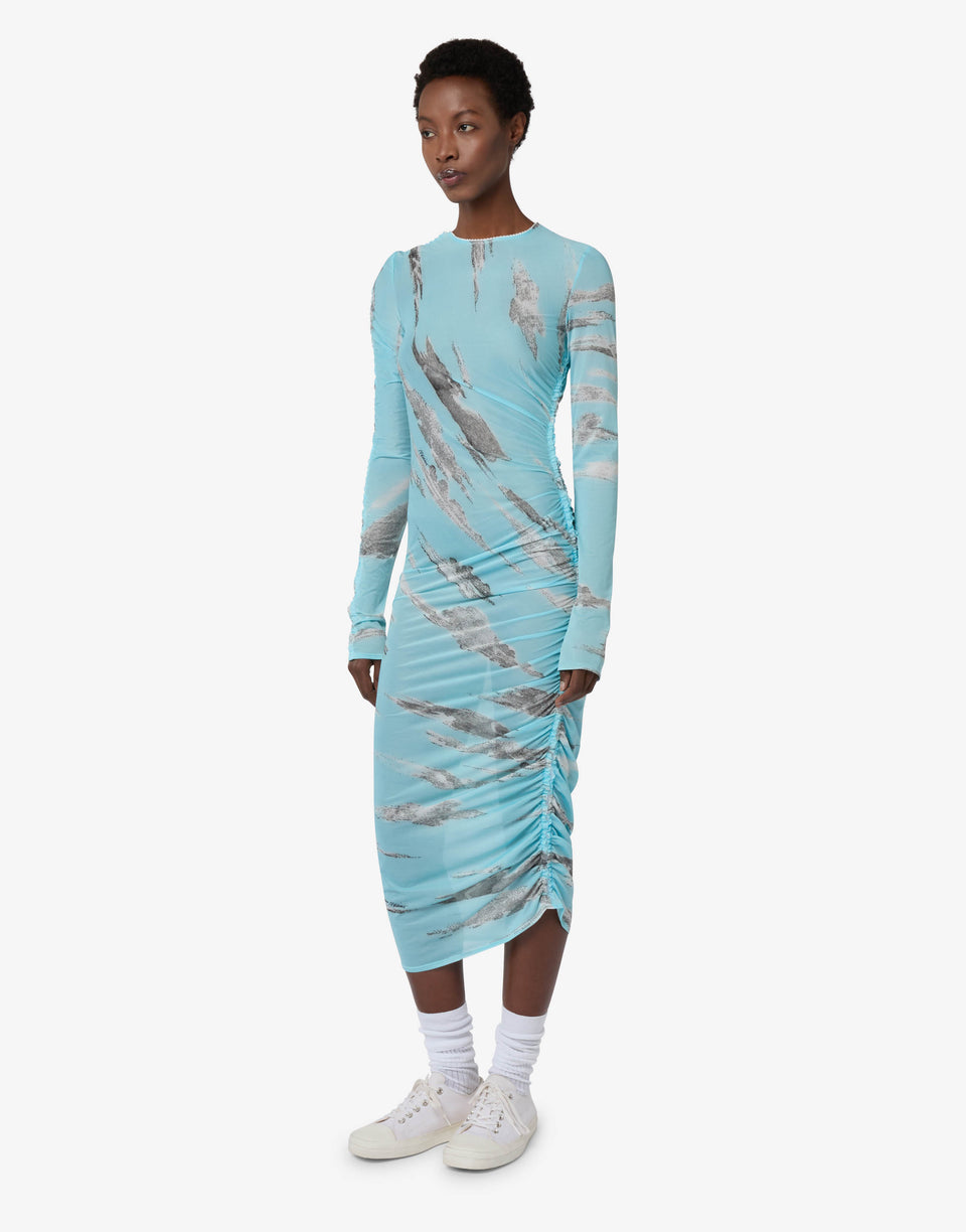 Archive Clouds 薄纱连衣裙 天蓝色 Moschino 0