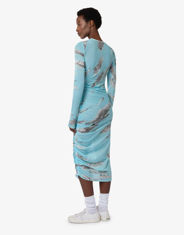 Archive Clouds 薄纱连衣裙 天蓝色 Moschino 1