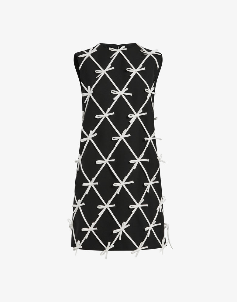 Woolen dress with bows Black Moschino 3