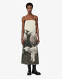 Vestido de gabardina de algodón estampado