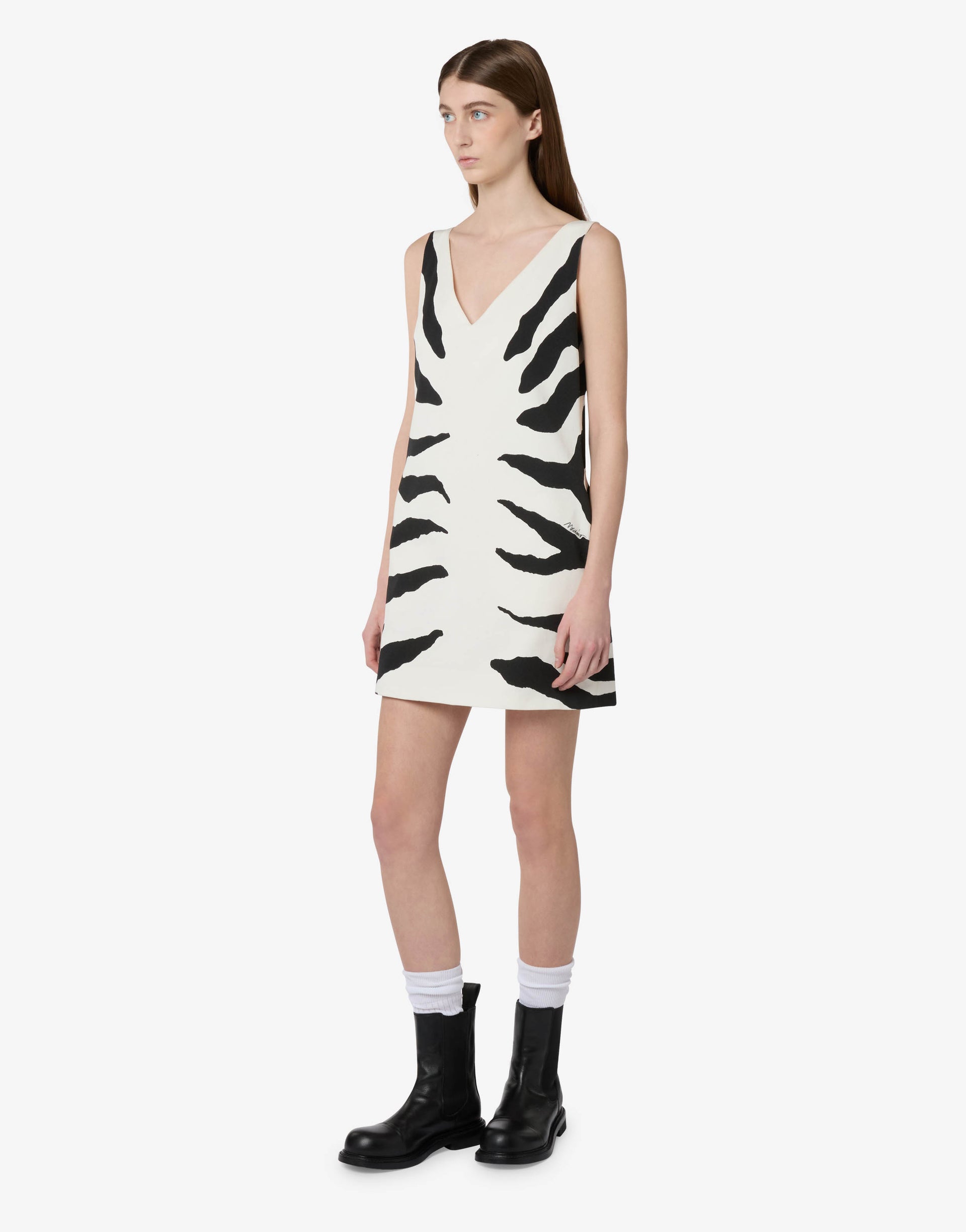 Moschino - Heavyweight printed cotton dress - White